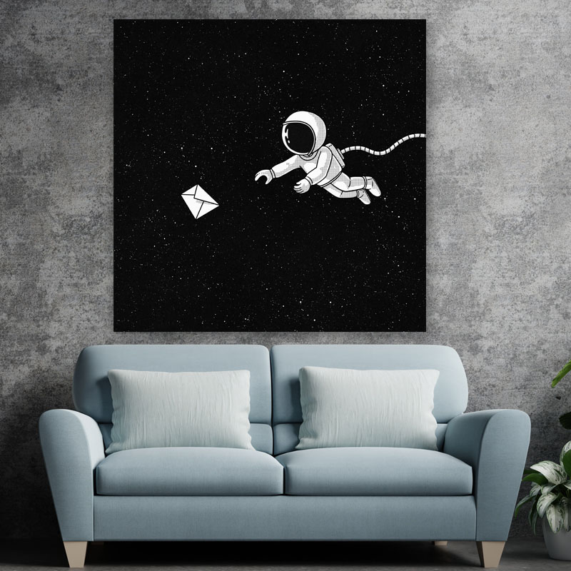 Πίνακας σε καμβά Αστροναύτης και Γράμμα